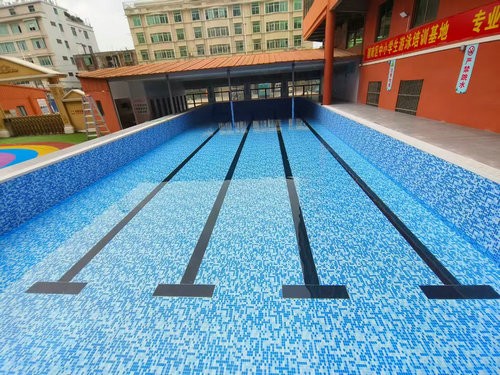 学校钢结构拼装游泳池防水胶膜泳池项目